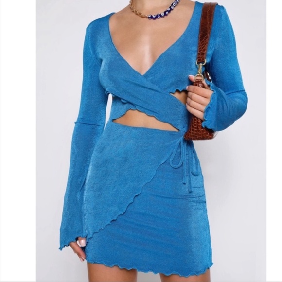 Tiger Mist Sunnie Dress Shiny Blue - Picture 2 of 2